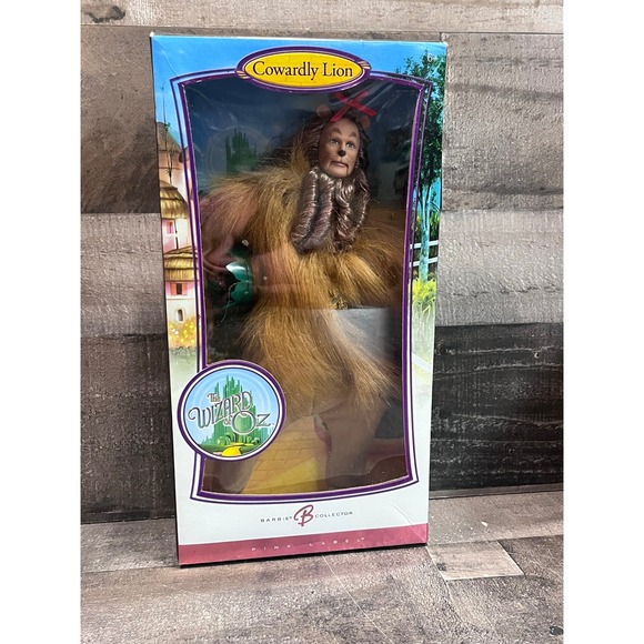Barbie Other - Barbie Wizard of Oz Cowardly Lion Ken Doll Pink Label Collector K8688 2006 New